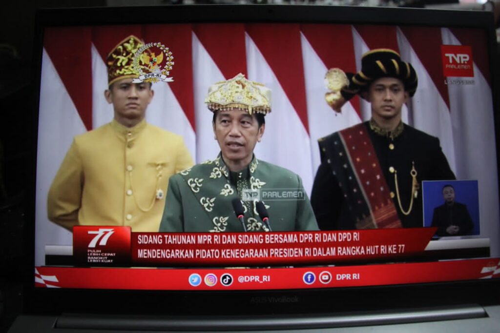 Jelang HUT RI ke-77, Bupati Dan Forkopimda Lampung Selatan Dengarkan Pidato Presiden Jokowi