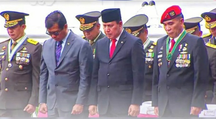 Kepala BNPT RI,Komjen Pol.Dr.Boy Rafly Amar,.M.H.Hadiri Upacara Peringatan HUT ke-77 TNI Di Istana Merdeka